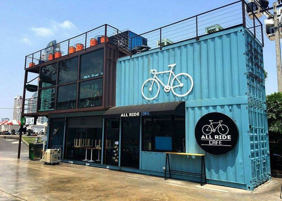 中国 青い色の喫茶店/喫茶店のための商業金属の建物キット適用範囲が広いアセンブリ サプライヤー