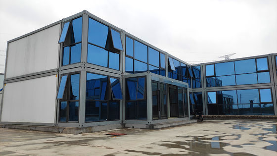 中国 低コスト 20フィート 豪華 2階建て フラットパック コンテナハウス モジュール型 防震 携帯式 プリファブハウス