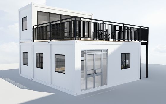 オーダーメイドサイズ モジュール型住宅 2 ベッドルームプリファブコンテナハウス 高級生活スタイル