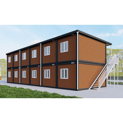 完全に組み立てられた 20Ft 40Ft 2階建てのカサ フラットパック 贅沢品 プリファブ 携帯 リビング コンテナ フローティングハウス