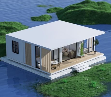 クラシックプリファブ住宅 太陽光パネル パティオのある小さな家 マンションハウス 豪華なプリファブリック モテルまたは自家用